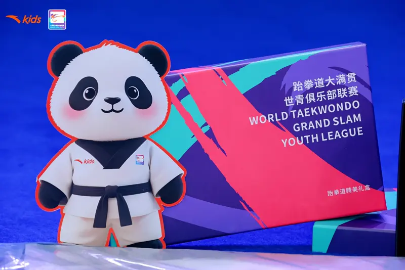 World Taekwondo Grand Slam Youth League mascot and event signage